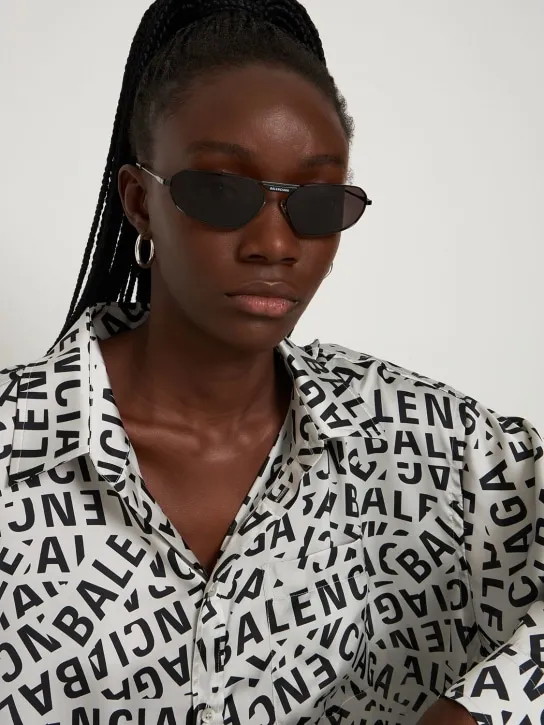 Balenciaga   0245S Tag 2.0 oval metal sunglasses 
