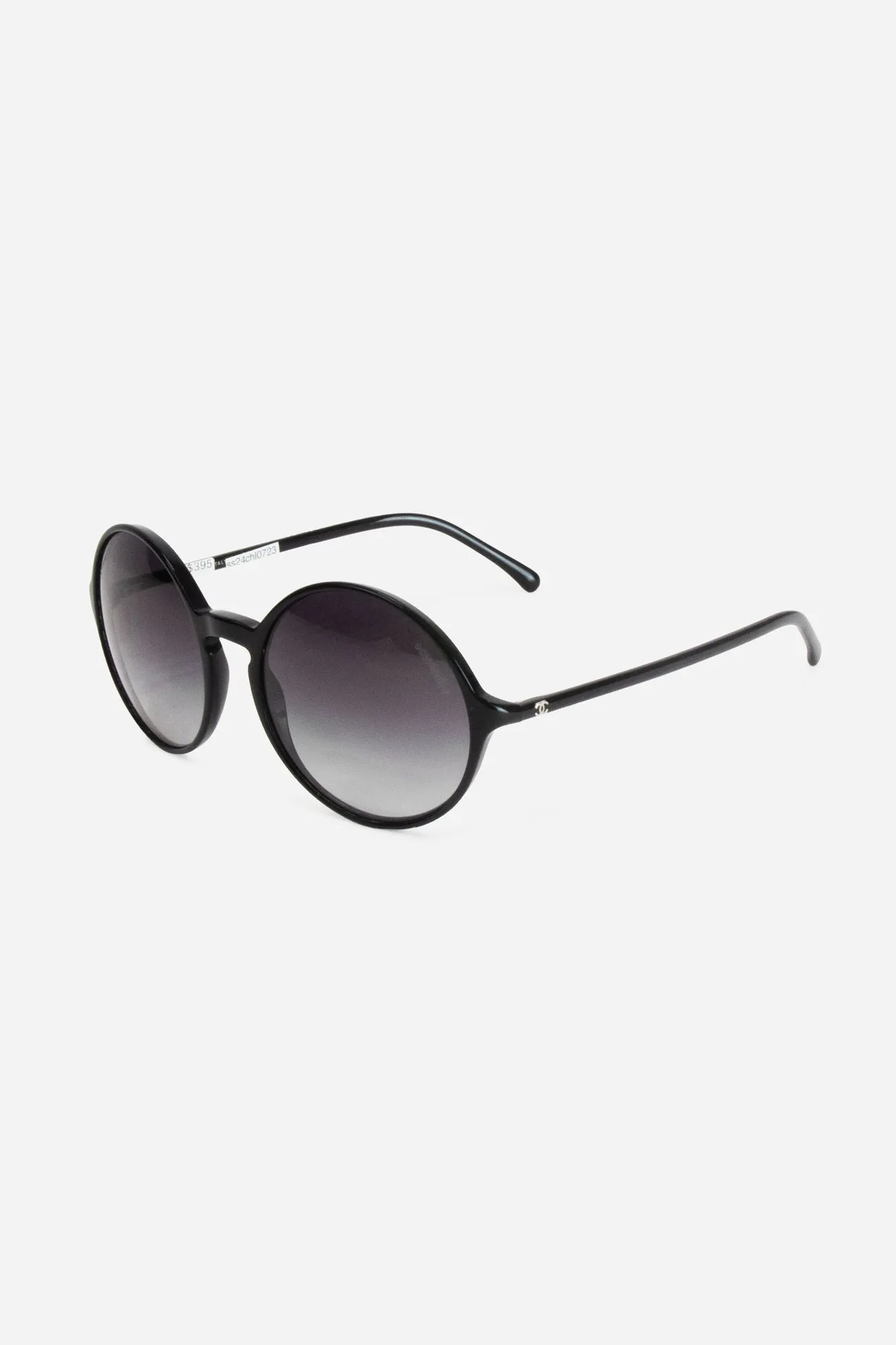 Black Thin Arm Circle Frame Sunglasses