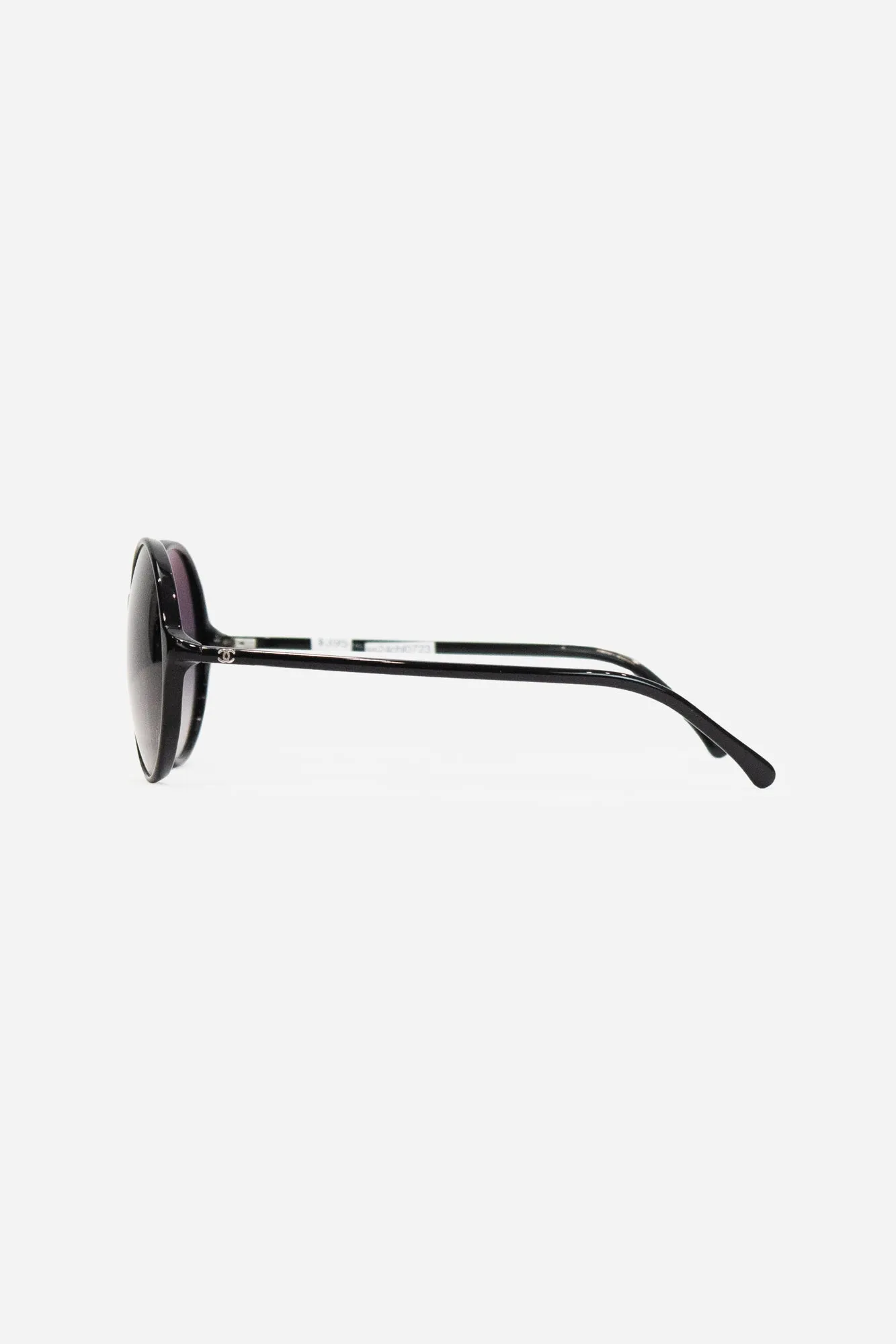 Black Thin Arm Circle Frame Sunglasses