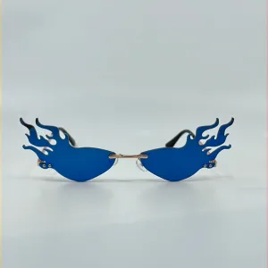 Blazing Flame Rimless Sunglass