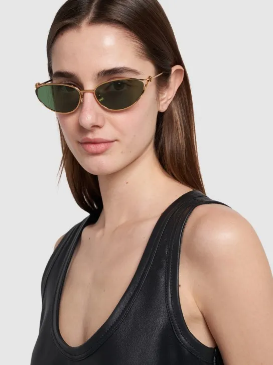 Bottega Veneta   BV1330S Knot cat eye metal sunglasses 