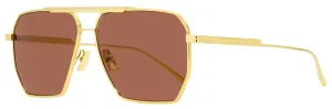 Bottega Veneta Square Sunglasses BV1012S 005 Gold 60mm 1012