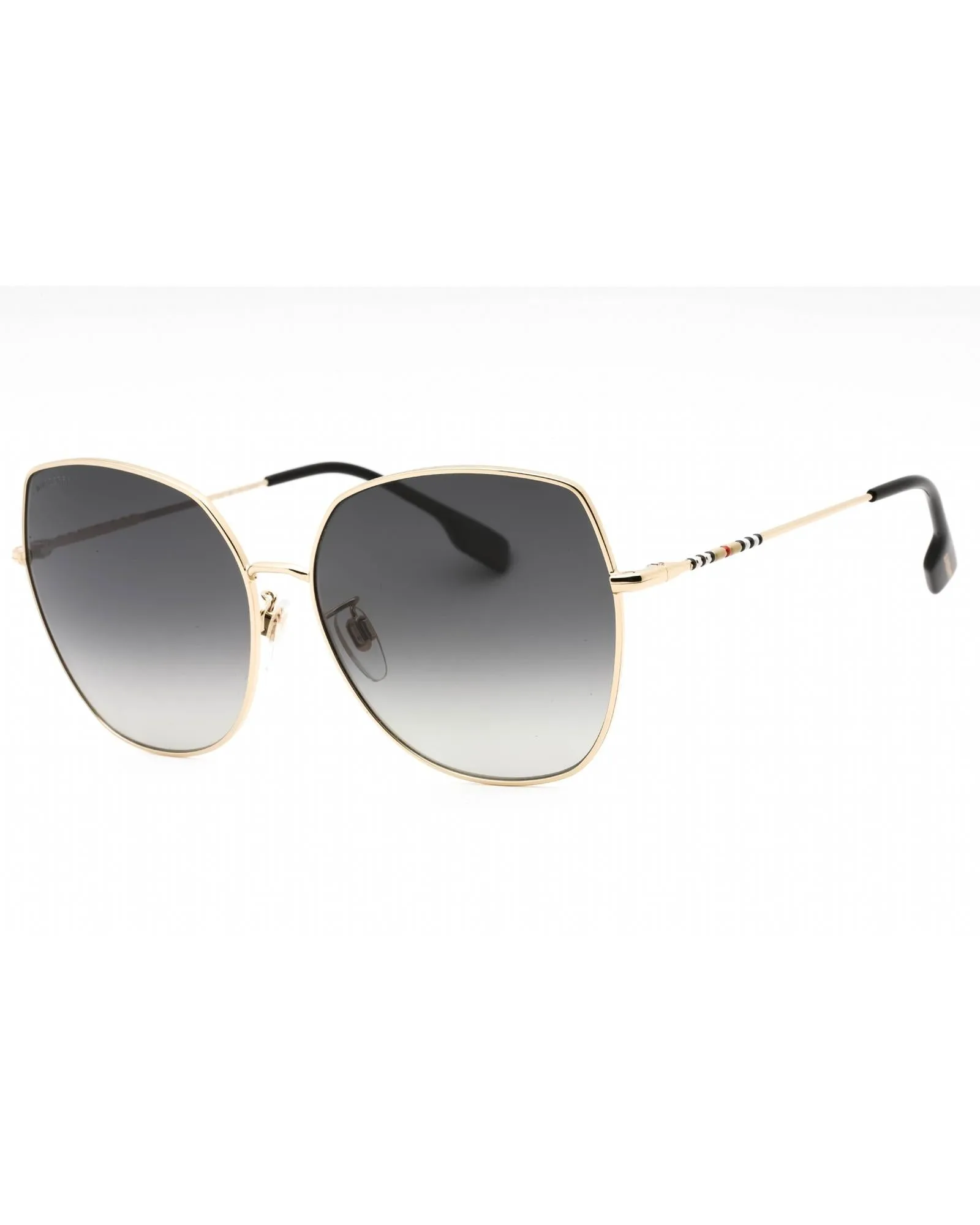 Burberry  BE4336F Sunglasses Gold Frame Gradient Grey Lenses