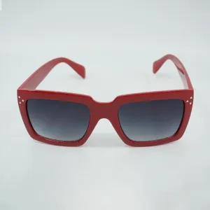 Caleb Silver Accent Retro Squared Sunglasses