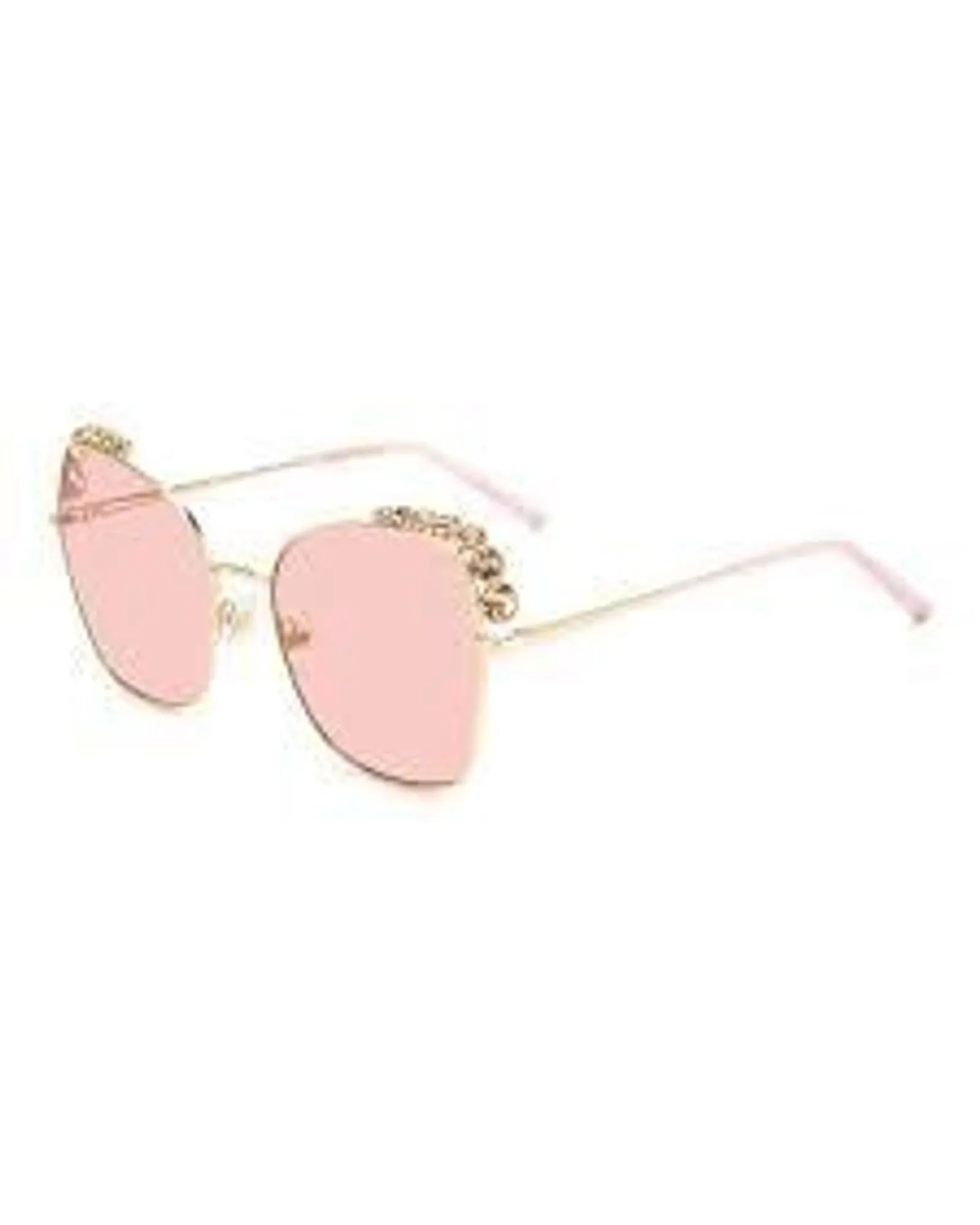 Carolina Herrera Metal Sunglasses with Pink Dial and Category 3 Protection