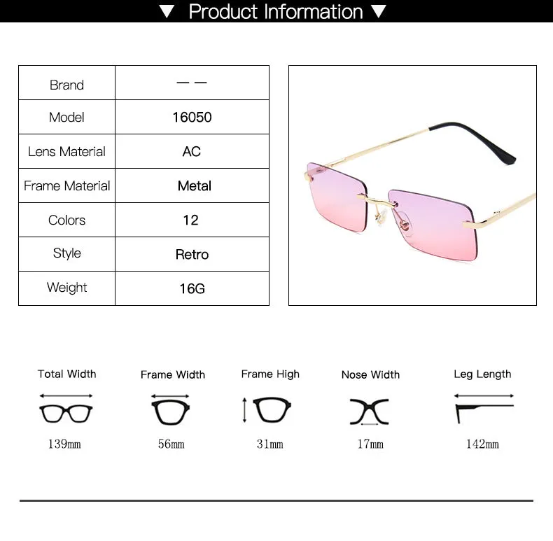 Chic Shade Rimless Sunglasses