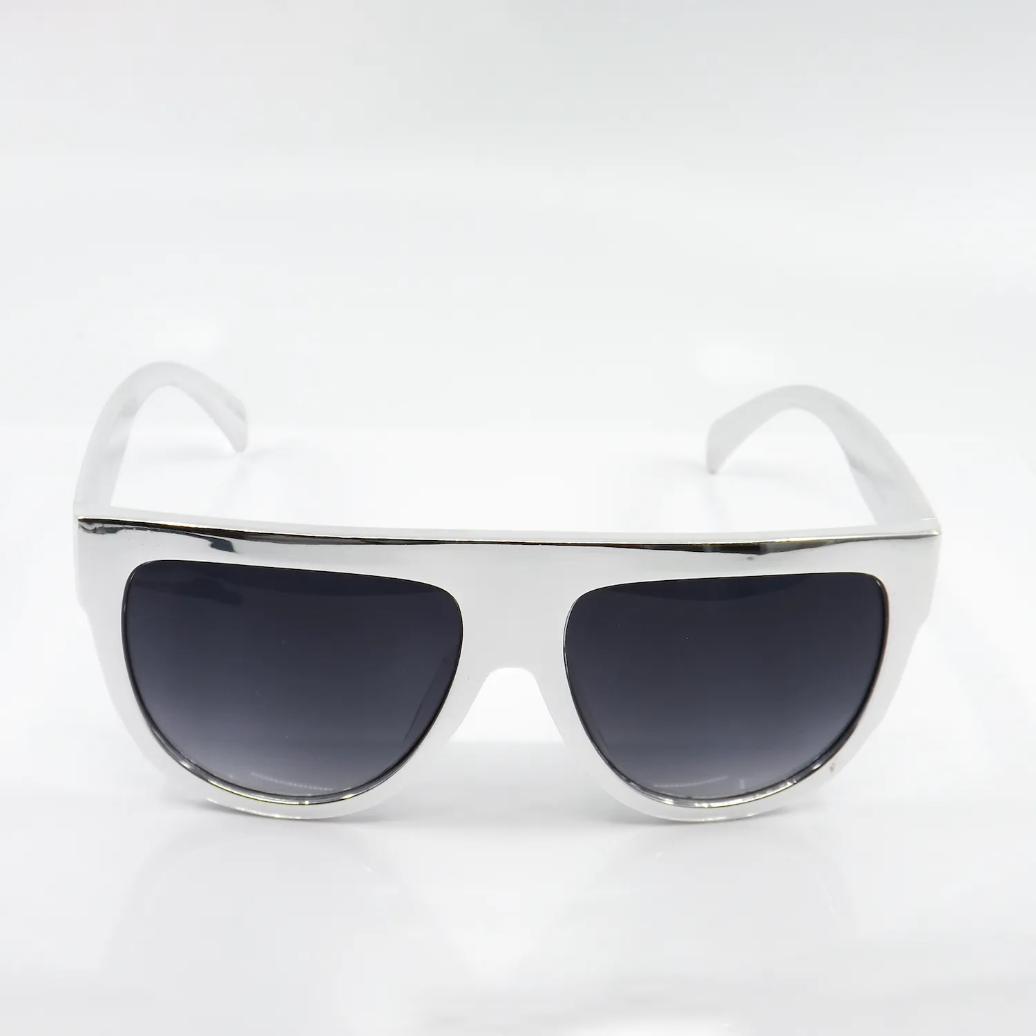 Chromed Out Flat Top Square Sunglasses