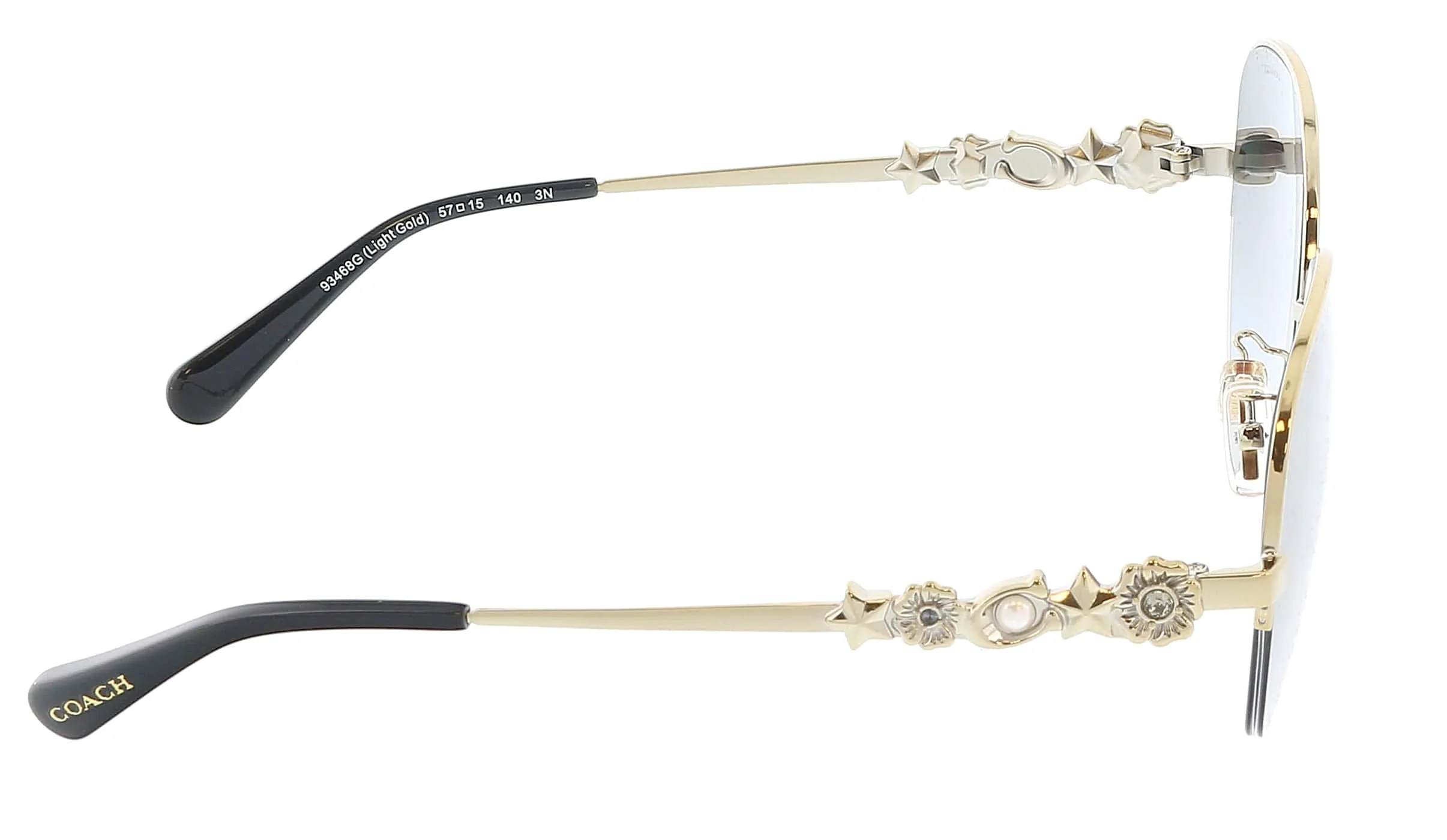 Coach 0HC7118B 93468G57 Light Gold Full rim Round Sunglasses