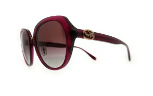 Coach 0HC8331 566713 Transparent Red Geometric Full Rim Sunglasses