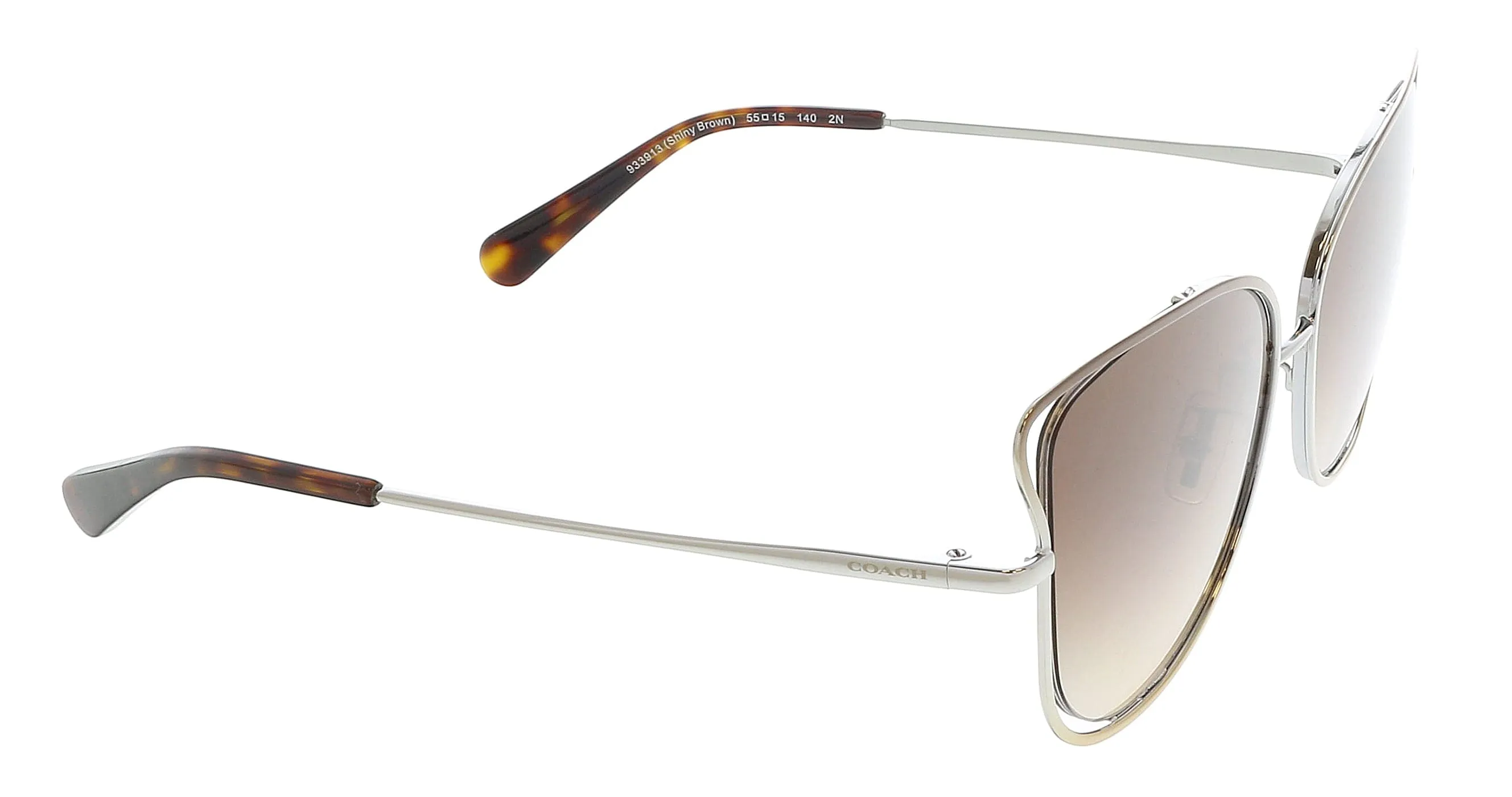 Coach HC7106 (L1108) 933913 Shiny Brown Cat Eye Sunglasses