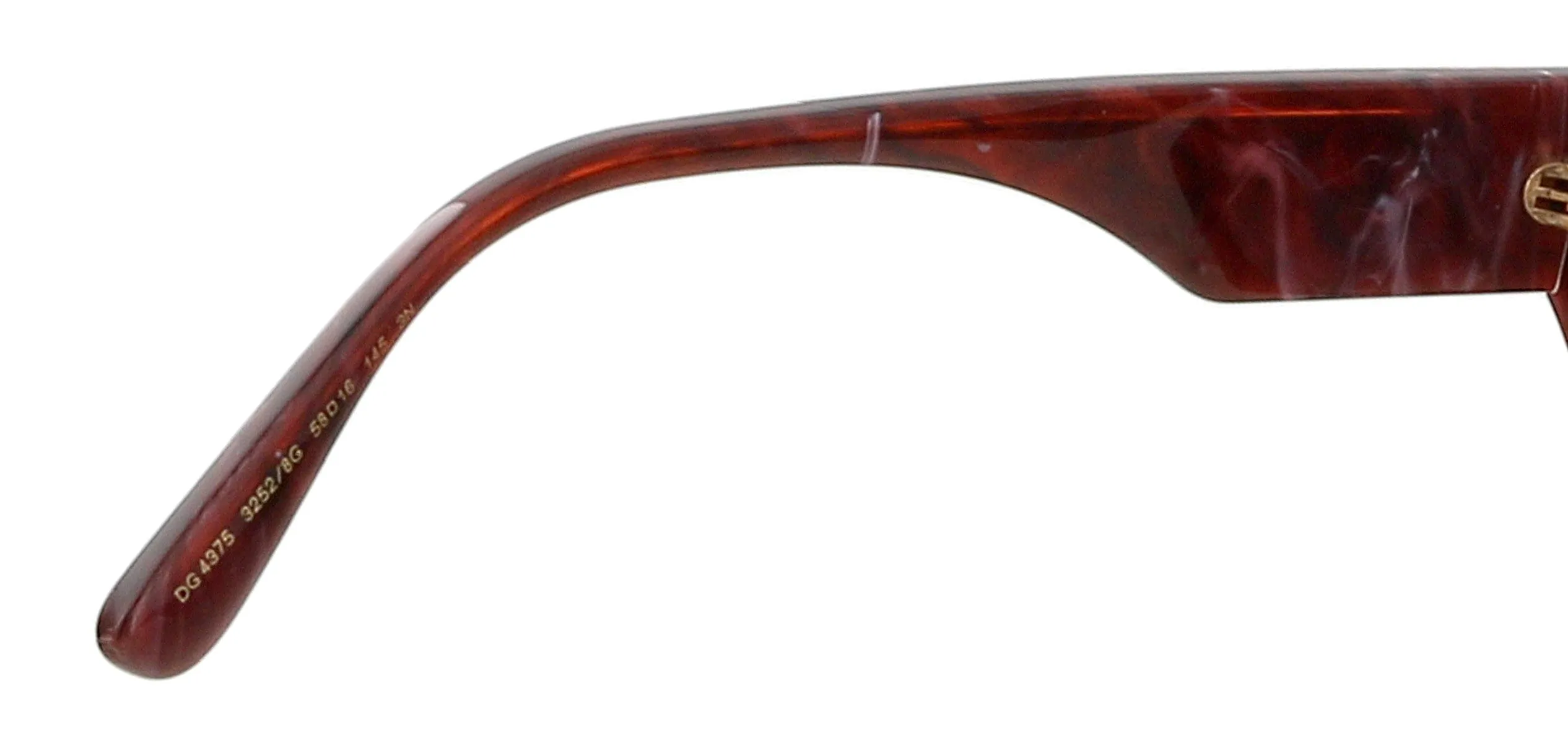 Dolce & Gabbana  DG4375 32528G Bordeaux Marble Cat Eye Sunglasses