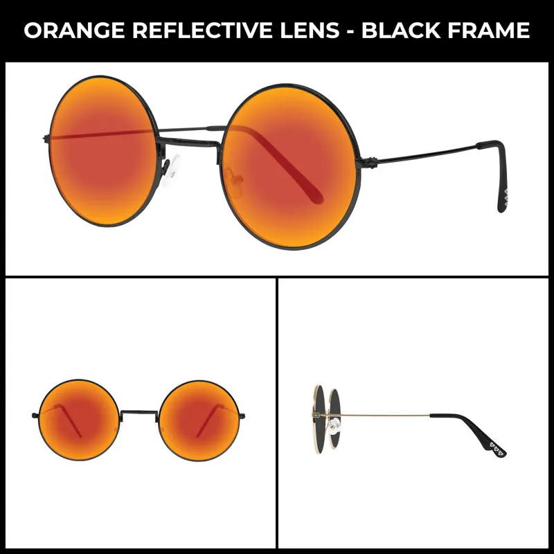 Eye Love Shadez | John Lennon Retro Collection Reflective Round Sunglasses