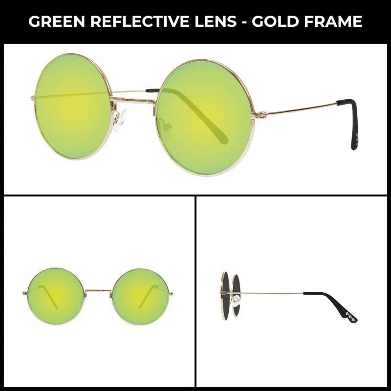Eye Love Shadez | John Lennon Retro Collection Reflective Round Sunglasses