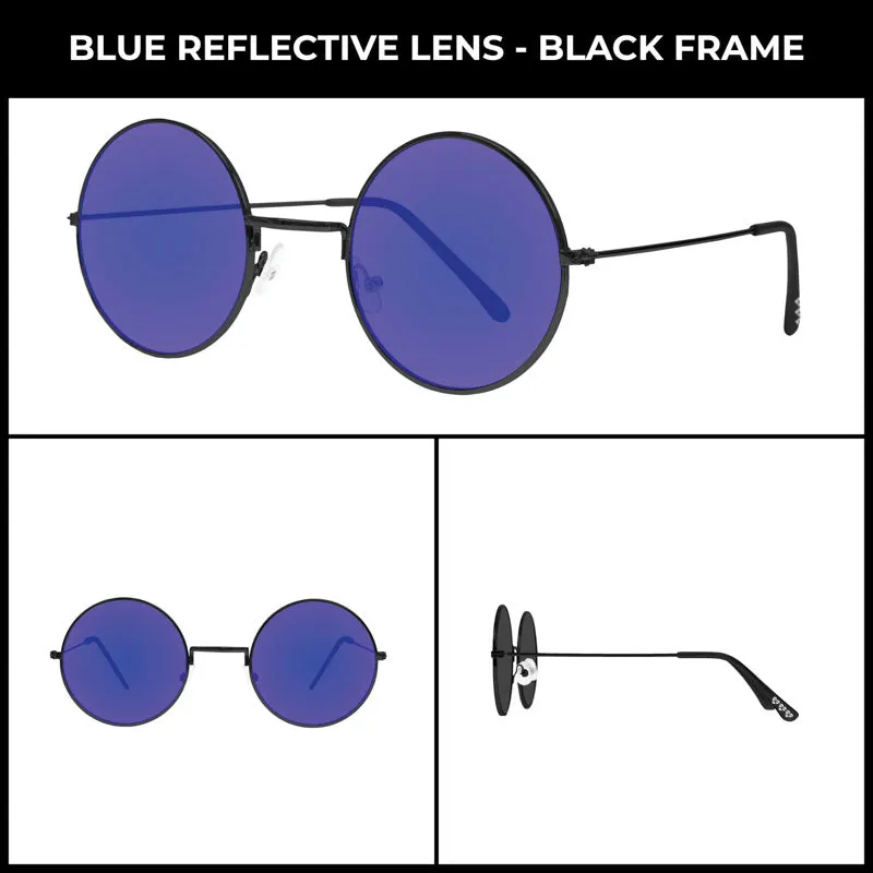 Eye Love Shadez | John Lennon Retro Collection Reflective Round Sunglasses