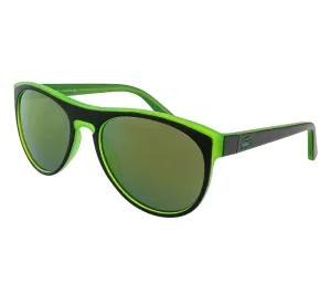 Lacoste L782S 002 Black/Green Rectangle Sunglasses