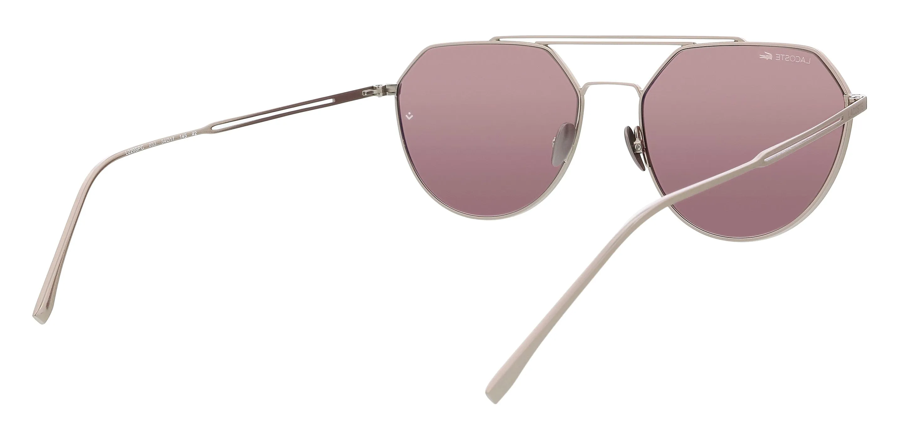 Lacoste Paris Collection L220SPC 41568 Matte Gunmetal Geometric Round Sunglasses