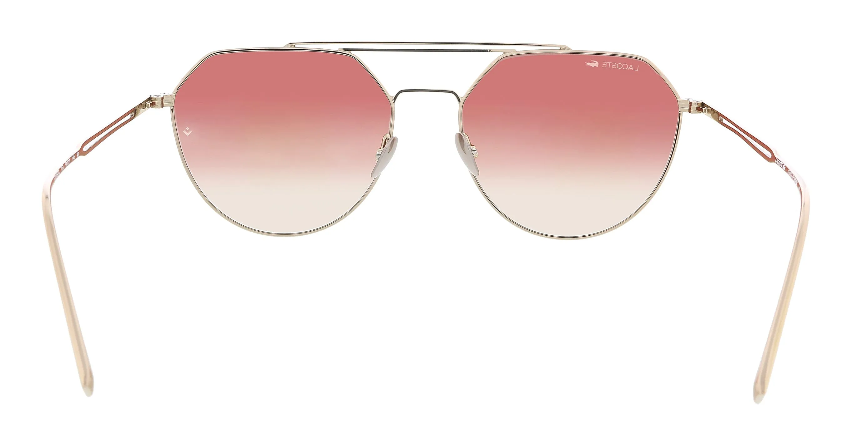 Lacoste Paris Collection L220SPC 41568 Rose Gold Geometric Round Sunglasses