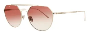 Lacoste Paris Collection L220SPC 41568 Rose Gold Geometric Round Sunglasses