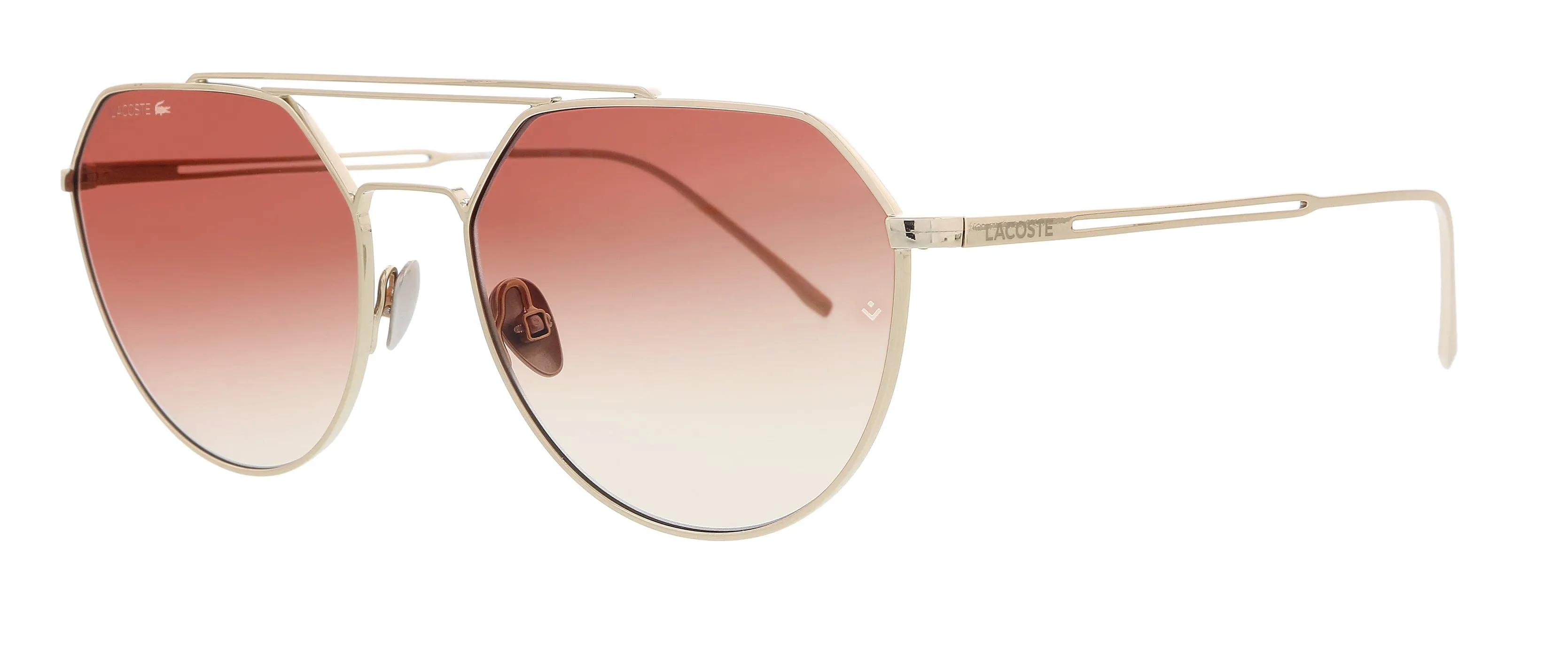 Lacoste Paris Collection L220SPC 41568 Rose Gold Geometric Round Sunglasses