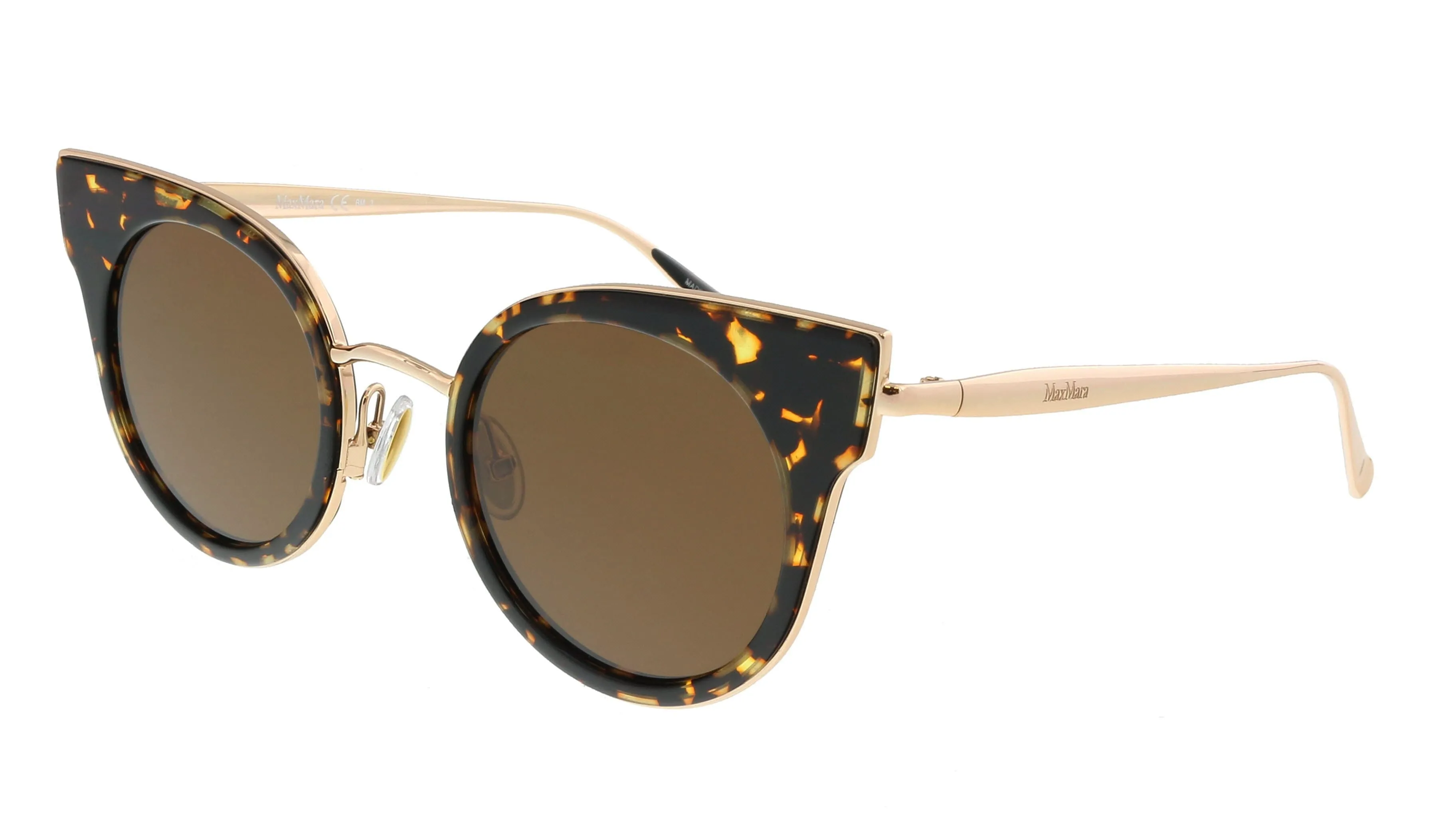 Max Mara MM ILDW I 02PT  Dark Tortoise Cateye Sunglasses