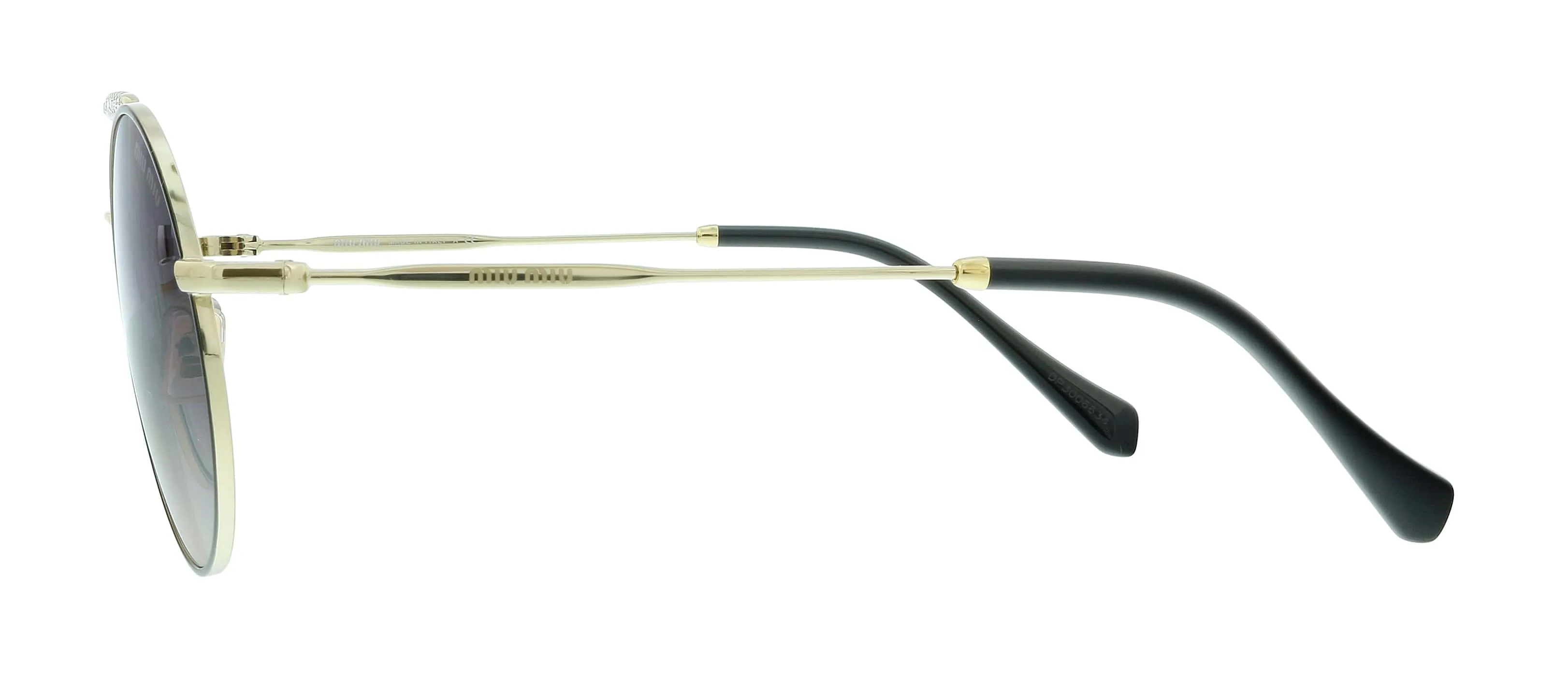Miu Miu 0MU 52VS AAVGR0 Pale Gold Round Sunglasses