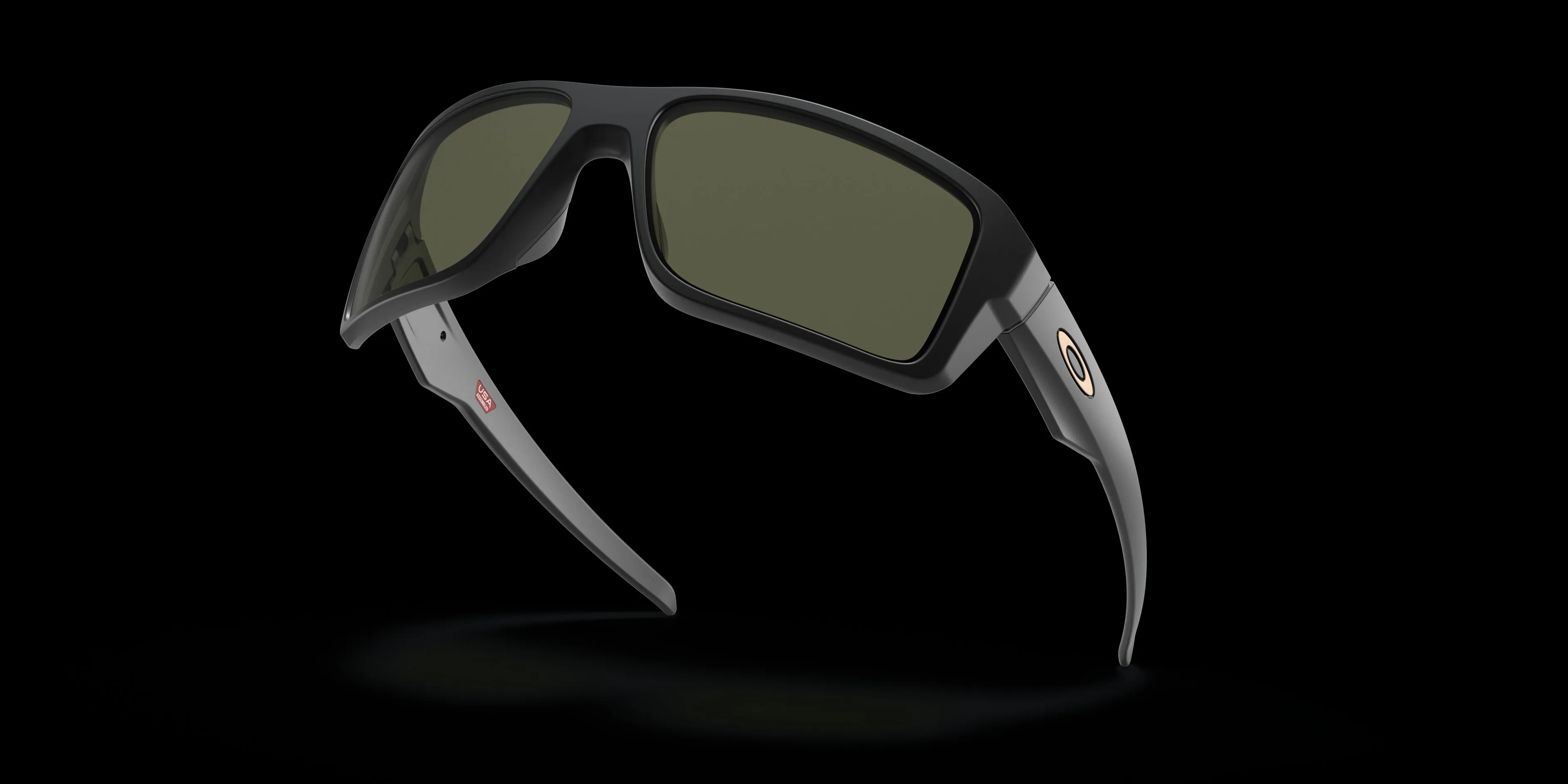 Oakley Men'S Double Edge Rectangular Sunglasses, Matte Black, 66.01 Mm