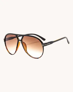 Oversize Aviator Sunglasses - Tortoise