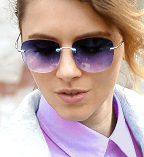 P.C.P. Purple Rimless 2000's Sunglasses