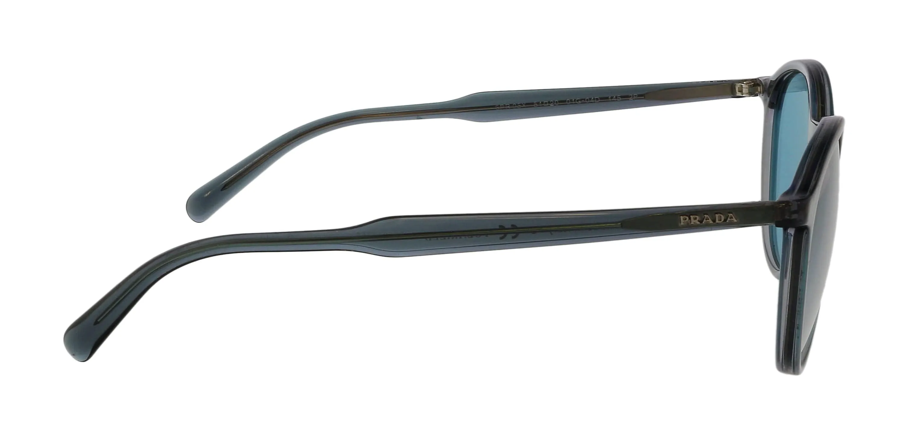 Prada 0PR 05XS 01G04D Round Transparent Grey Grey Sunglasses